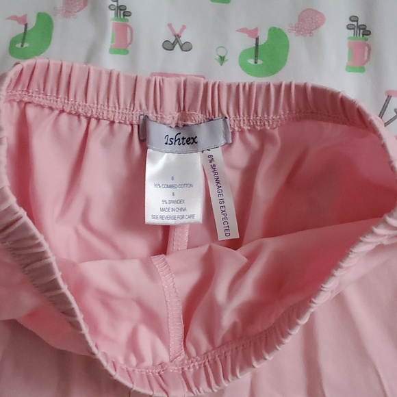 NWT Ishtex Girls 2-piece Matching Golf Set Pink Green Sz6 - Picture 7 of 11